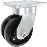 4" x 2" Cast lron V-Groove Wheel Kingpinless Swivel Caster - 600 Lbs  Capacity Heavy Duty