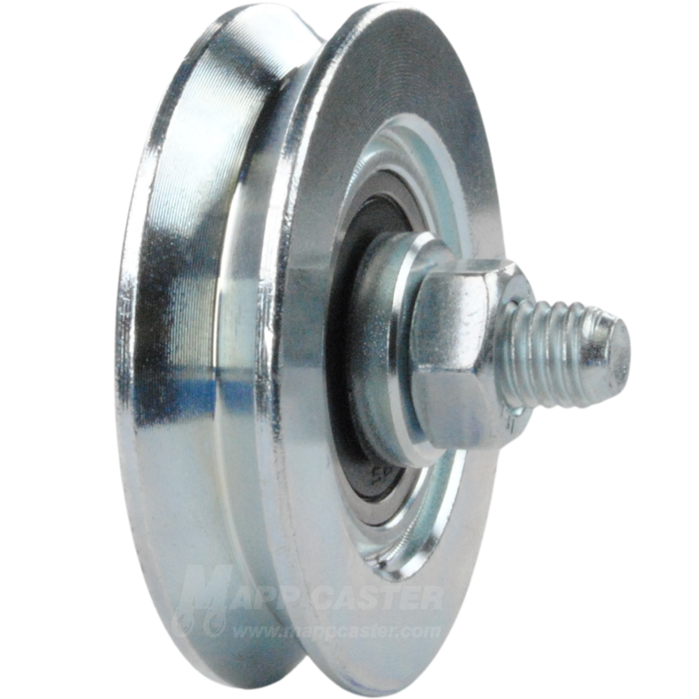50mm x 12mm (1.97" x .47") Steel V-Groove Wheel - 154 Lbs Capacity Part # H300V-50