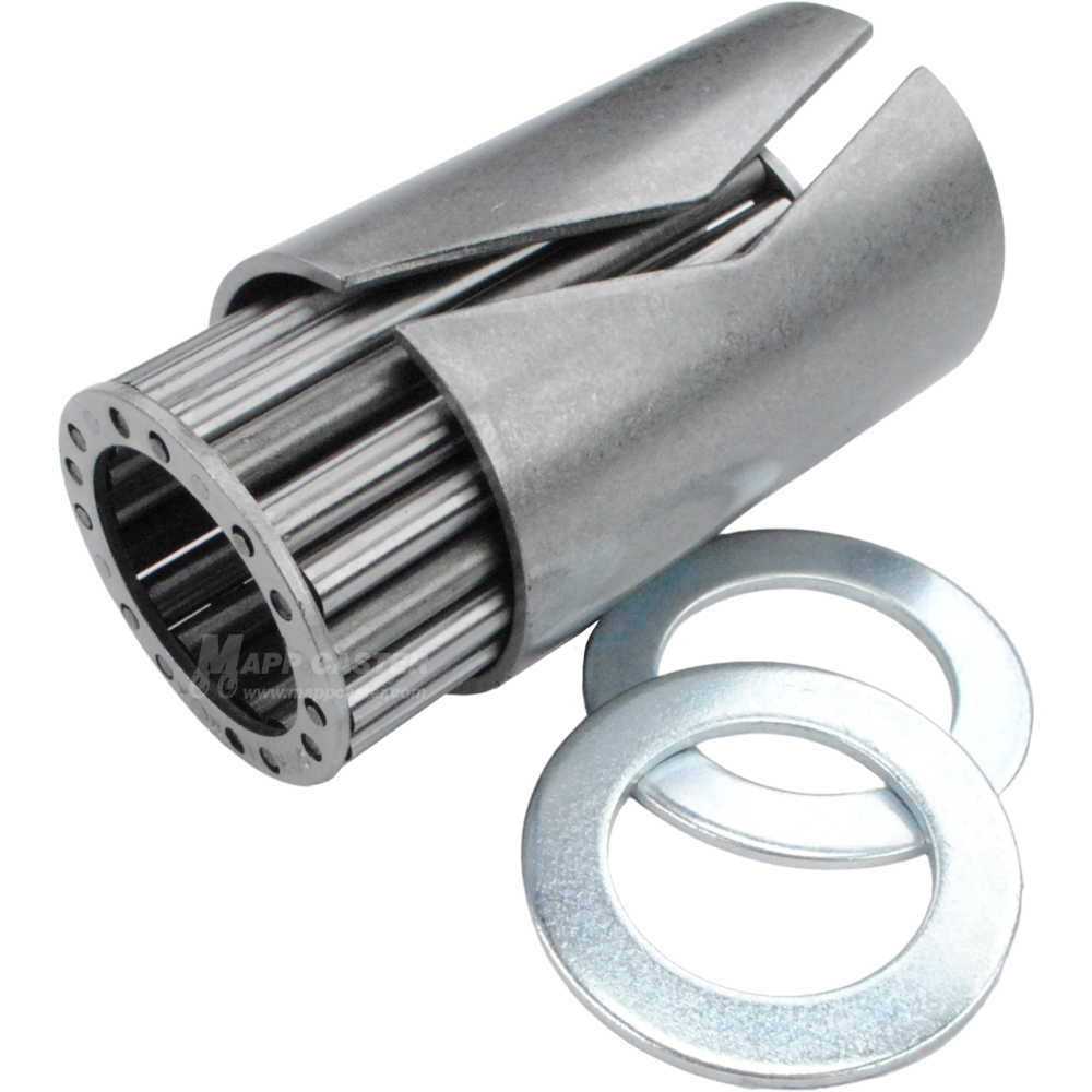 1-1/4" I.D. x 1-15/16" O.D. High Temp Roller Bearing Kit (No Spanner Bushing) for 3" Wide Caster Wheels - 600˚F