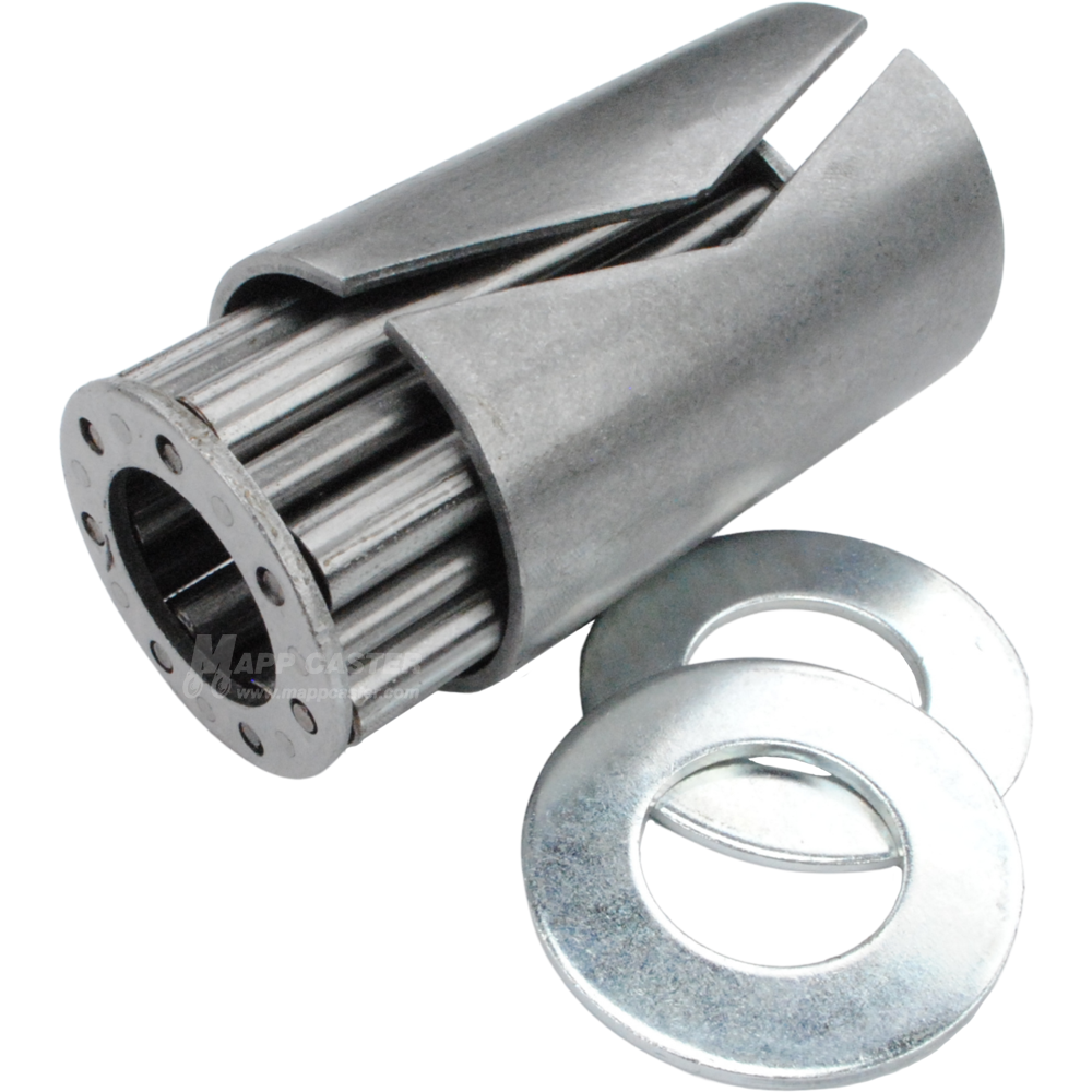 1" I.D. x 1-15/16" O.D. High Temp Roller Bearing Kit for 3" Wide Caster Wheels - 600˚F