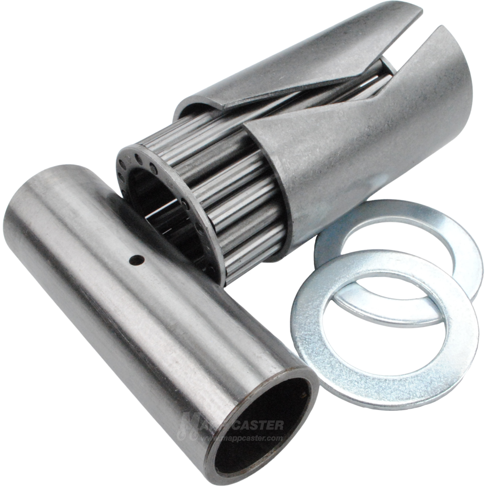 1" I.D. x 1-15/16" O.D. High Temp Roller Bearing Kit w/ Spanner for 3" Wide Caster Wheels - 600˚F