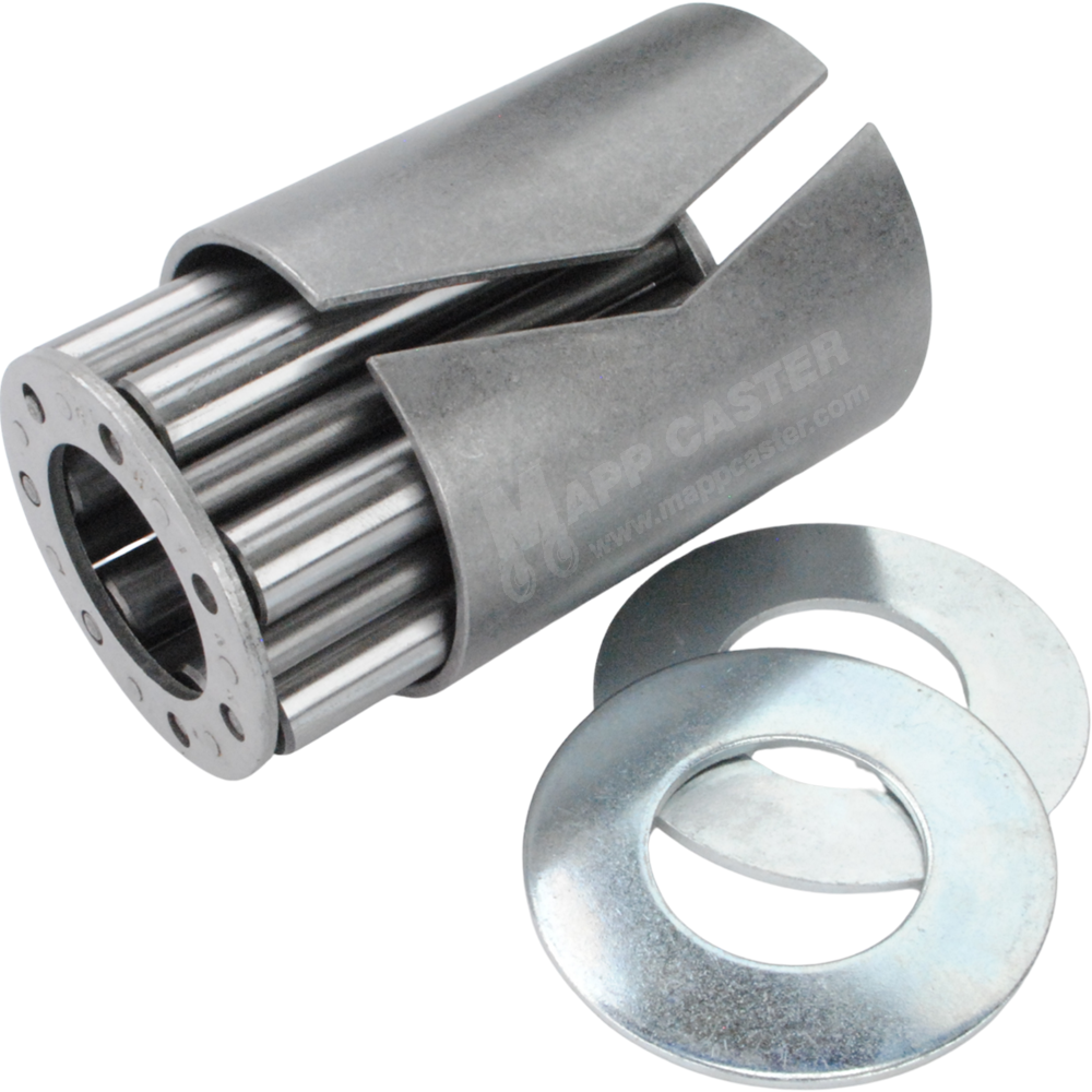 1-1/4" I.D. X 2-7/16" O.D. High Temp Roller Bearing Kit for 3" Wide Caster Wheels - 600˚F