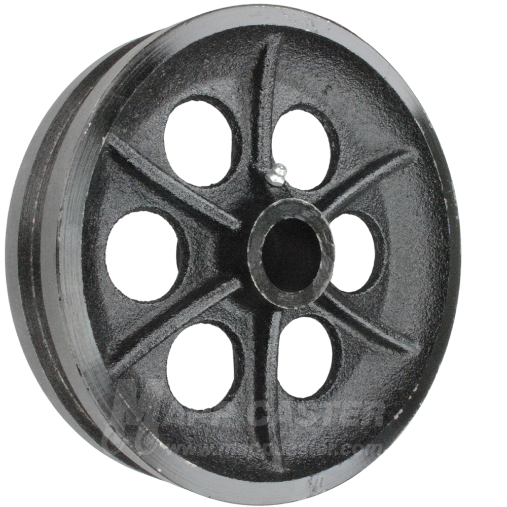 8" x 2" Cast Iron V-Groove Wheel - 1,200 Lbs Capacity