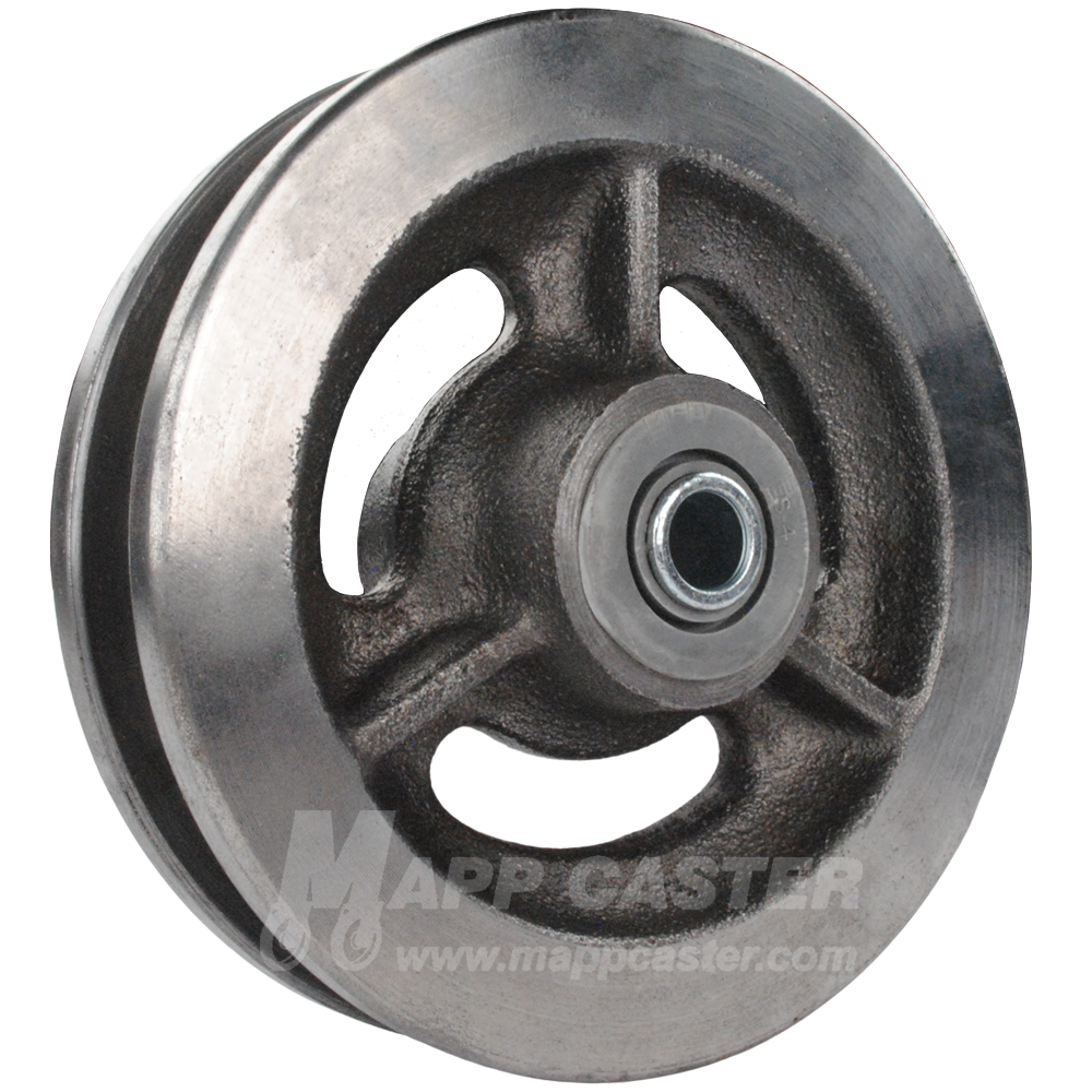 6" x 1-1/2" Double Flanged Cast Iron Wheel - 500 Lbs Capacity AIRPLANE HANGAR DOOR