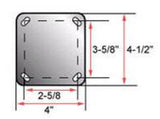 8" x 2" Cast Iron Wheel - V-Groove Caster - 900 lb. Capacity - Rigid - GroovedWheels.com - 5