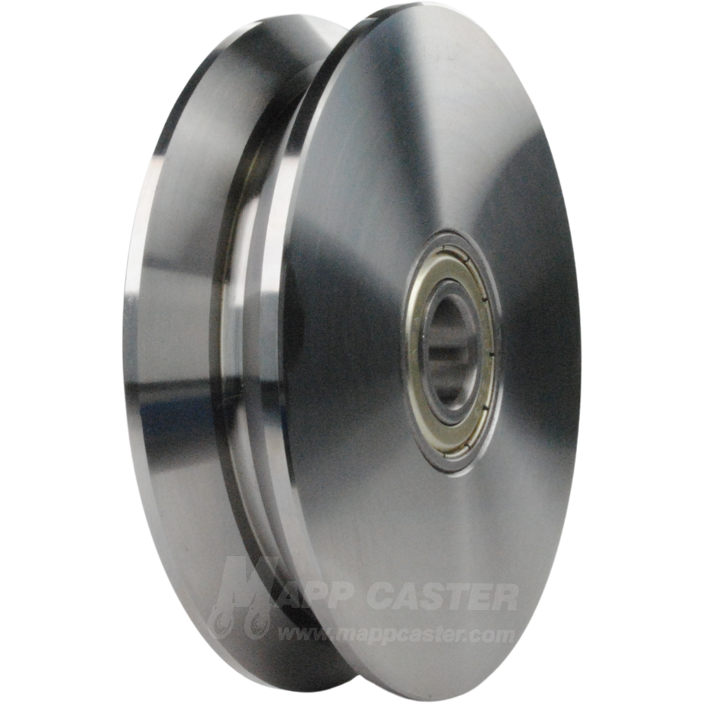 100mm x 24mm (3.93"x .94") Solid Steel V-Groove Wheel - 660 Lbs Capacity Part # EDSPK 100K