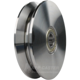 100mm x 24mm (3.93"x .94") Solid Steel V-Groove Wheel - 660 Lbs Capacity Part # EDSPK 100K