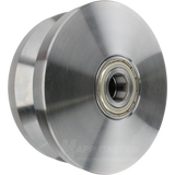 125mm x 50mm (4.92" x 1.96") Solid Steel V-Groove Wheel - 2,640 Lbs Capacity Part # EDSPK 125K