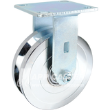 146FVG620R 6" x 1-3/4" Forged Steel V-Groove Wheel Rigid Caster - 1250 Lbs Capacity