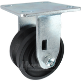 4" x 2" Nylon V-Groove Wheel Rigid Caster - 800 Lbs  Capacity