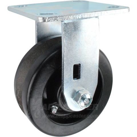 5" x 2" Phenolic V-Groove Wheel Rigid Caster - 750 Lbs Capacity