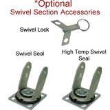 5" x 2" Orange Poly on Aluminum Wheel Swivel Brake Caster - 900 Lbs Capacity OPTIONAL SWIVEL SECTION ACCESSORIES 146LUX520SB
