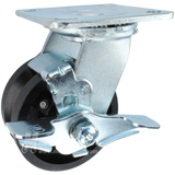 4" x 2" Cast lron V-Groove Wheel Swivel Brake Caster - 600 Lbs  Capacity