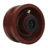 4" x 2" V-Groove Ductile Steel Wheel with Bearings - Part # QVGR4M0