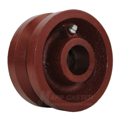 4" x 2" V-Groove Ductile Steel Wheel - Part # QVGR4M0