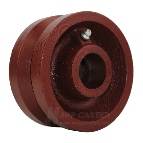 4" x 2" V-Groove Ductile Steel Wheel - Part # QVGR4M0