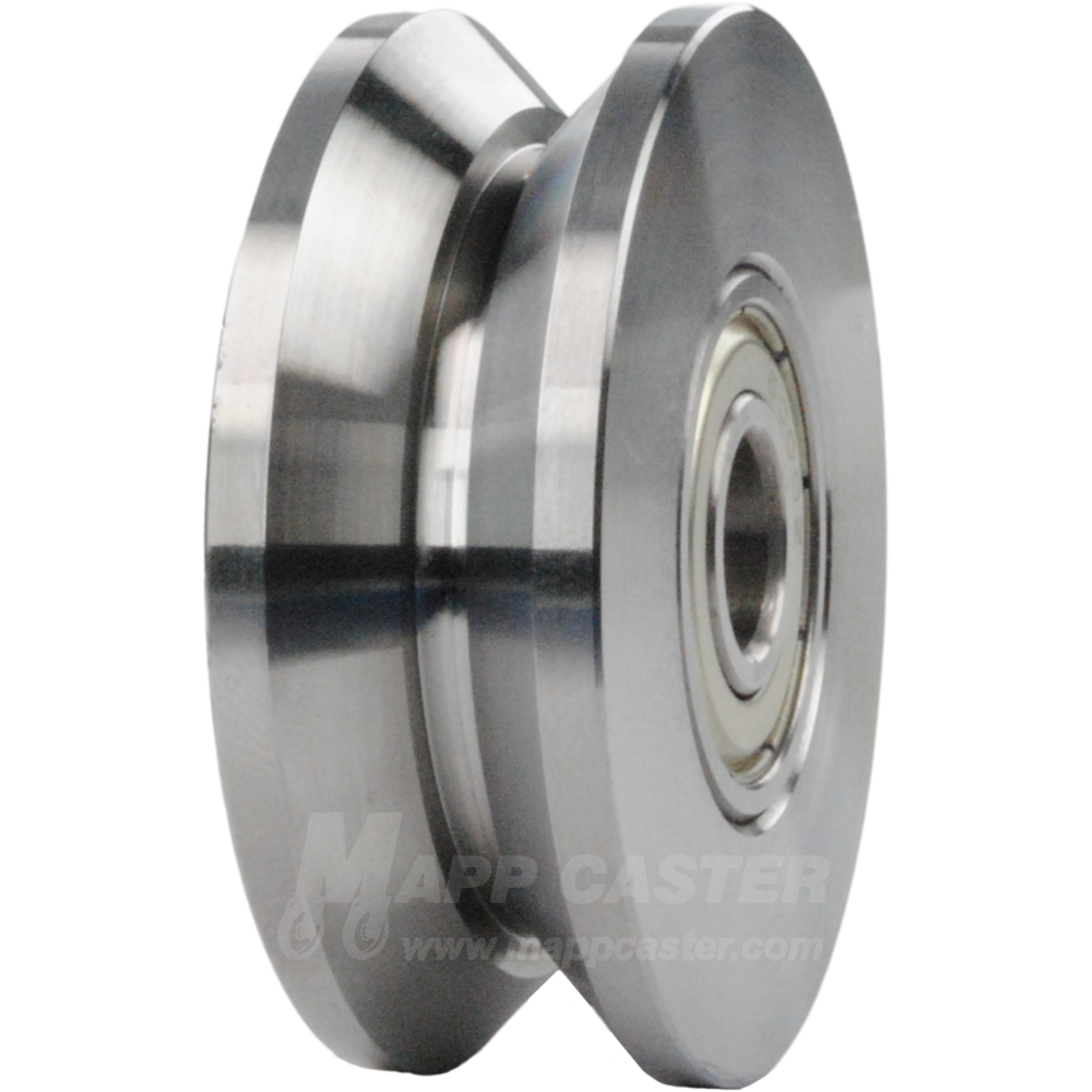 50mm x 18mm (1.96" x .7") Solid Steel V-Groove Wheel Part # HAC300D50