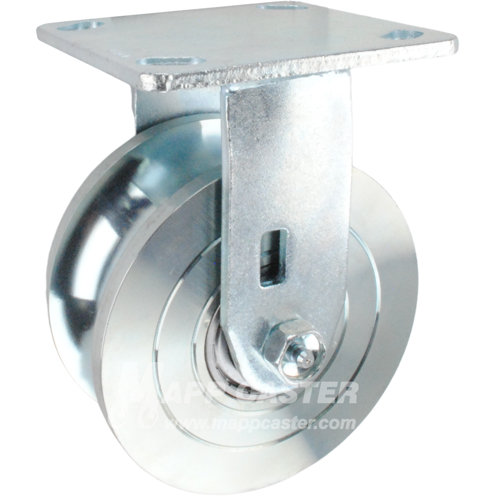 146PMUG520R 5" x 2-5/16" Forged U-Groove Wheel Rigid Caster - 1250 Lbs Capacity