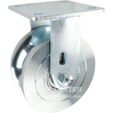 146PMUG520R 5" x 2-5/16" Forged U-Groove Wheel Rigid Caster - 1250 Lbs Capacity