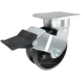 5" x 2" Cast Iron V-Groove Wheel Kingpinless Swivel Caster with Face Contact Brake - 900 Lbs Capacity Part # P51052VIRBFCB