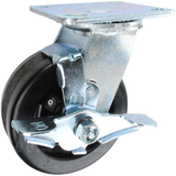 5" x 2" Phenolic V-Groove Wheel Swivel Brake Caster - 750 Lbs Capacity 146LPV520SB