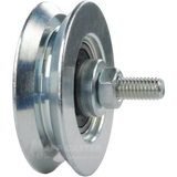 60mm x 17mm (2.36" x .67") Solid Steel V-Groove Wheel w/ Ball Bearings Part # H306Y-60