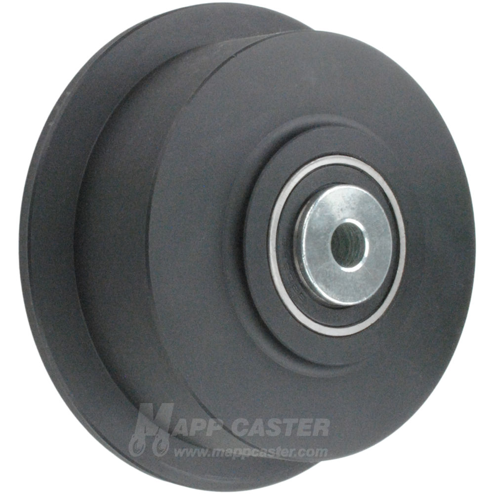 6" x 1-25/32" Flanged Nylon Wheel - 2,200 lbs Capacity Heavy Duty