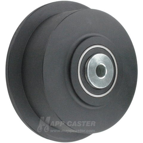 6" x 1-25/32" Flanged Nylon Wheel - 2,200 lbs Capacity Heavy Duty
