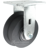 6" x 1-25/32" Nylon Flanged Wheel Kingpinless Rigid Caster - 2,000 Lbs Capacity Heavy Duty