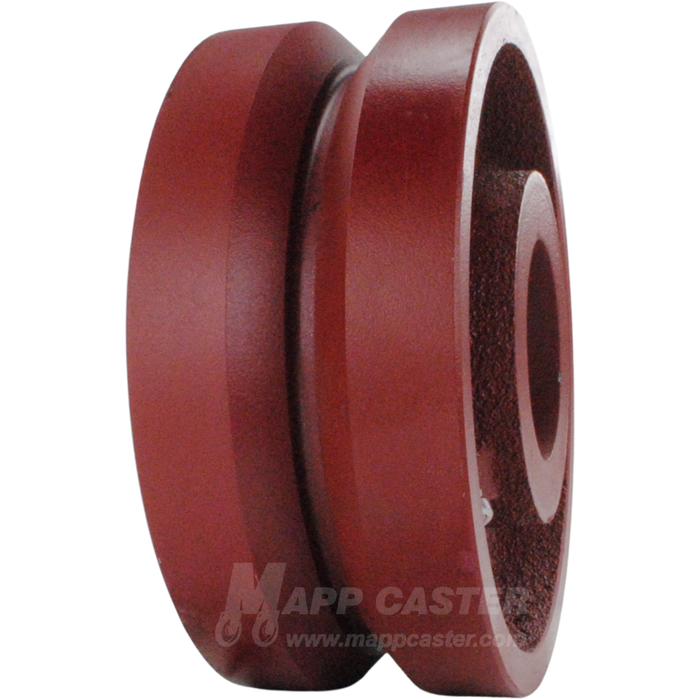 6" x 2-1/2" Ductile Steel V-Groove Wheel - 3,500 Lbs Capacity Part # LVG625