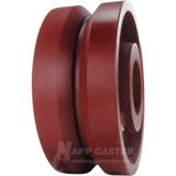 6" x 2-1/2" Ductile Steel V-Groove Wheel - 3,500 Lbs Capacity Part # LVG625