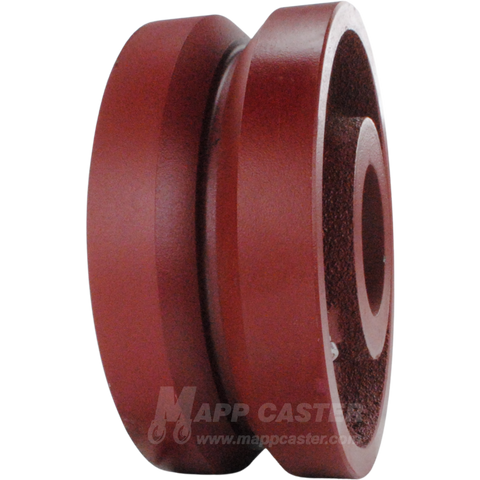 6" x 2-1/2" Ductile Steel V-Groove Wheel - 3,500 Lbs Capacity Part # LVG625