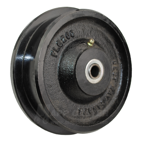 6" x 2" Flanged Ductile Steel Wheel - 2,000 Lbs Capacity