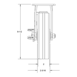 8" x 2" Cast Iron V-Groove Wheel Rigid Brake Caster - 1,200 Lbs Capacity
