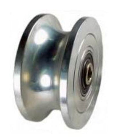 5" x 2-5/16" U-Groove Zinc Plated Steel Wheel - 6,000 Lbs Capacity
