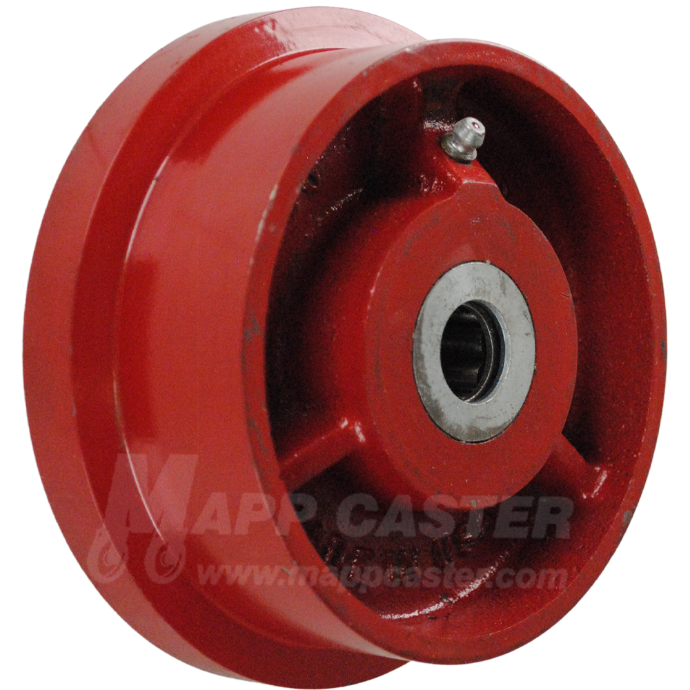 5" x 2" Flanged Cast Iron Wheel - 1,500 Lbs Capacity