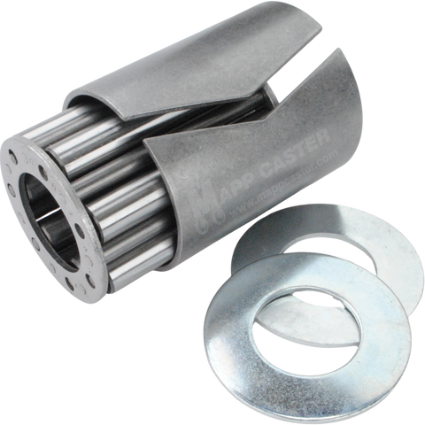 1-1/4" I.D. X 2-7/16" O.D. High Temp Roller Bearing Kit for 3" Wide Caster Wheels - 600˚F