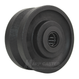 4" x 2" V-Groove Nylon Wheel with Bearings - Part # LMV40JT