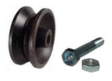 3" x 1-1/4" Interior Barn Door Cast Iron V-Groove Wheel Kit - 350 Lbs Capacity