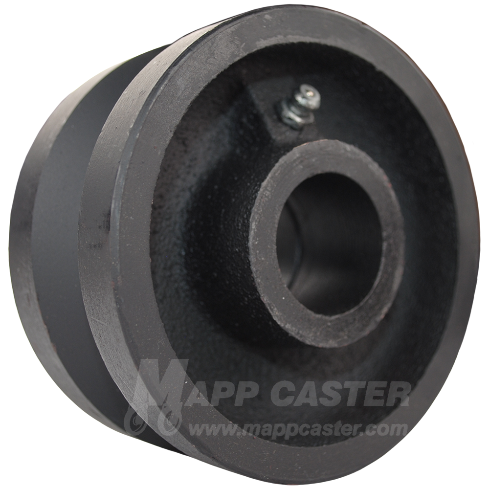 4" x 2" V-Groove Cast Iron Wheel - 600 Lbs Capacity
