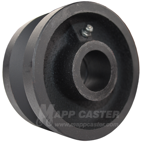 4" x 2" V-Groove Cast Iron Wheel - 600 Lbs Capacity