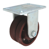 6" x 3" Ductile Steel V-Groove Wheel Rigid Caster - Part # P7006301262-7/8
