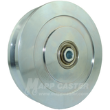 8" x 1-3/4" Solid Steel V-Groove Wheel - 8,000 Lbs Capacity