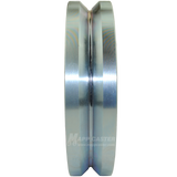 8" x 1-3/4" Solid Steel V-Groove Wheel - 8,000 Lbs Capacity
