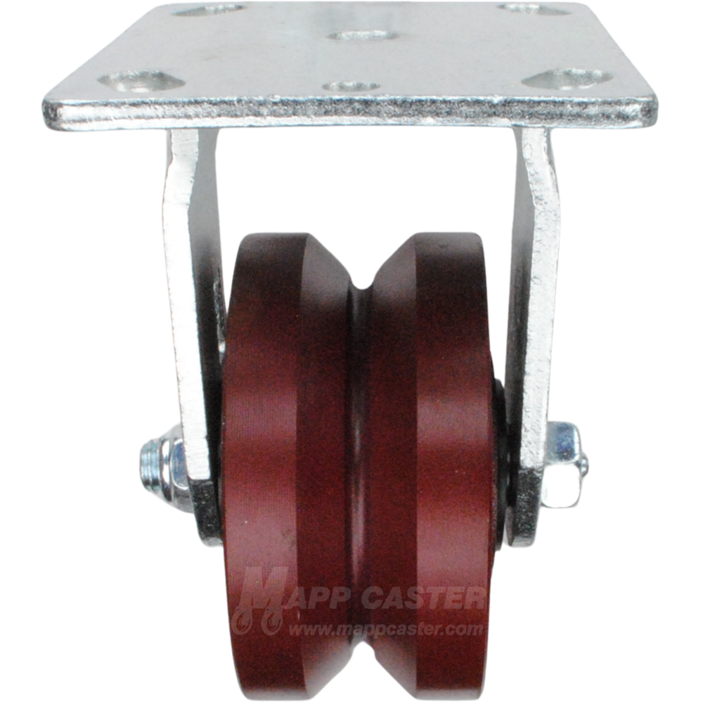 Roller Bearing V-groove Hardened Steel wheel. 