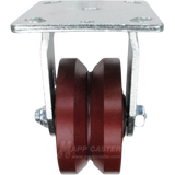Roller Bearing V-groove Hardened Steel wheel. 
