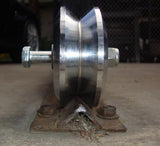 4" Heavy Duty V-Groove Powered Gate Wheel Narrow Tread on Track PAH109