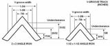 4" x 2" Nylon V-Groove Wheel Swivel Caster - 800 Lbs  Capacity Diagram V Groove Track Dimensions
