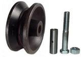 3" x 1-1/4" Interior Barn Door Cast Iron V-Groove Wheel Kit - 350 Lbs Capacity