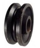 Metal Track Wheel 4 inches v-groove wheel for tracks on groovedwheels.com